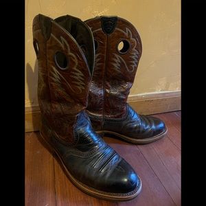 Ariat sz 10EE Extra Wide Mens Cowboy Boots Two Tone Crossfire Country leather